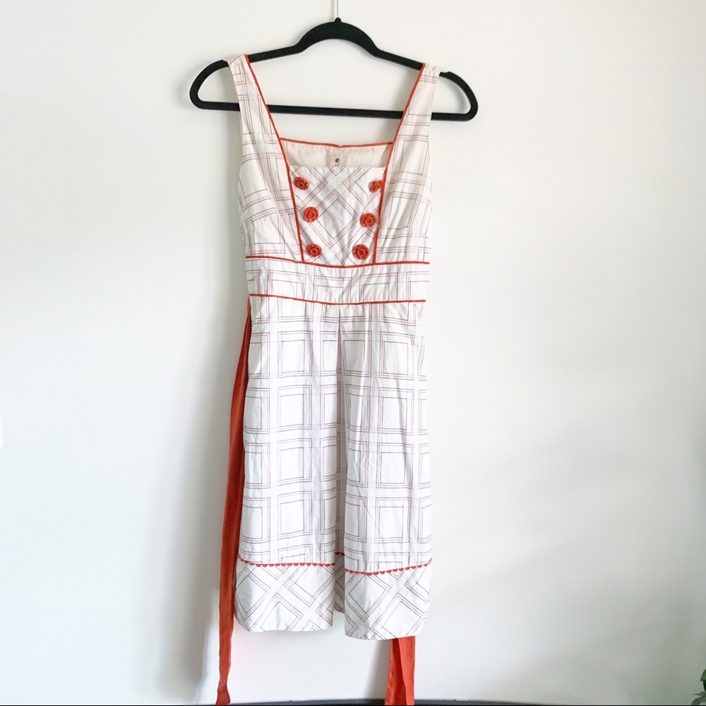 Floreat Anthropologie Orange Sun Dress Size 4 - Picture 1 of 8